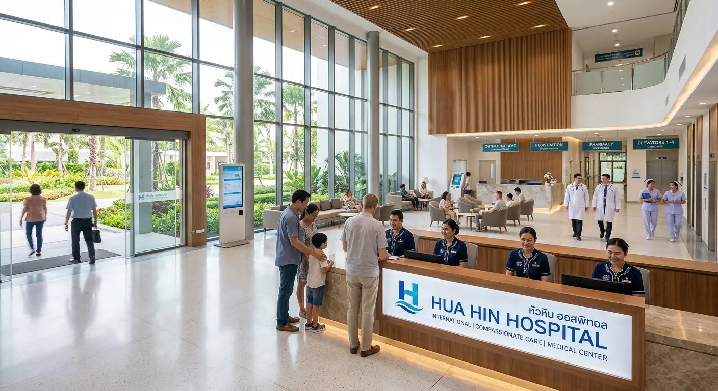 Modern international hospital in Hua Hin Thailand for expat healthcare